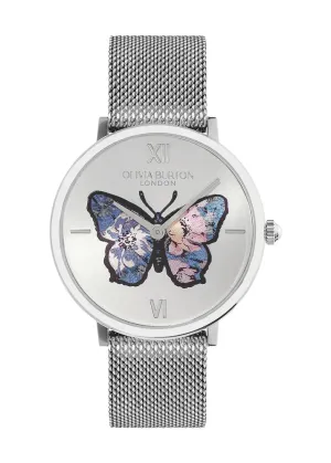 OLIVIA BURTON SIGNATURE BUTTERFLY STAINLESS MESH BRACELET 24000146