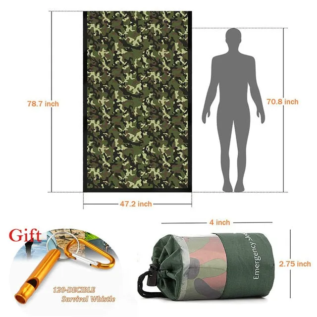 Outdoor  Life Bivy Emergency Sleeping Bag Thermal Keep Warm Waterproof Mylar First Aid Emergency Blanke Camping Survival Gear