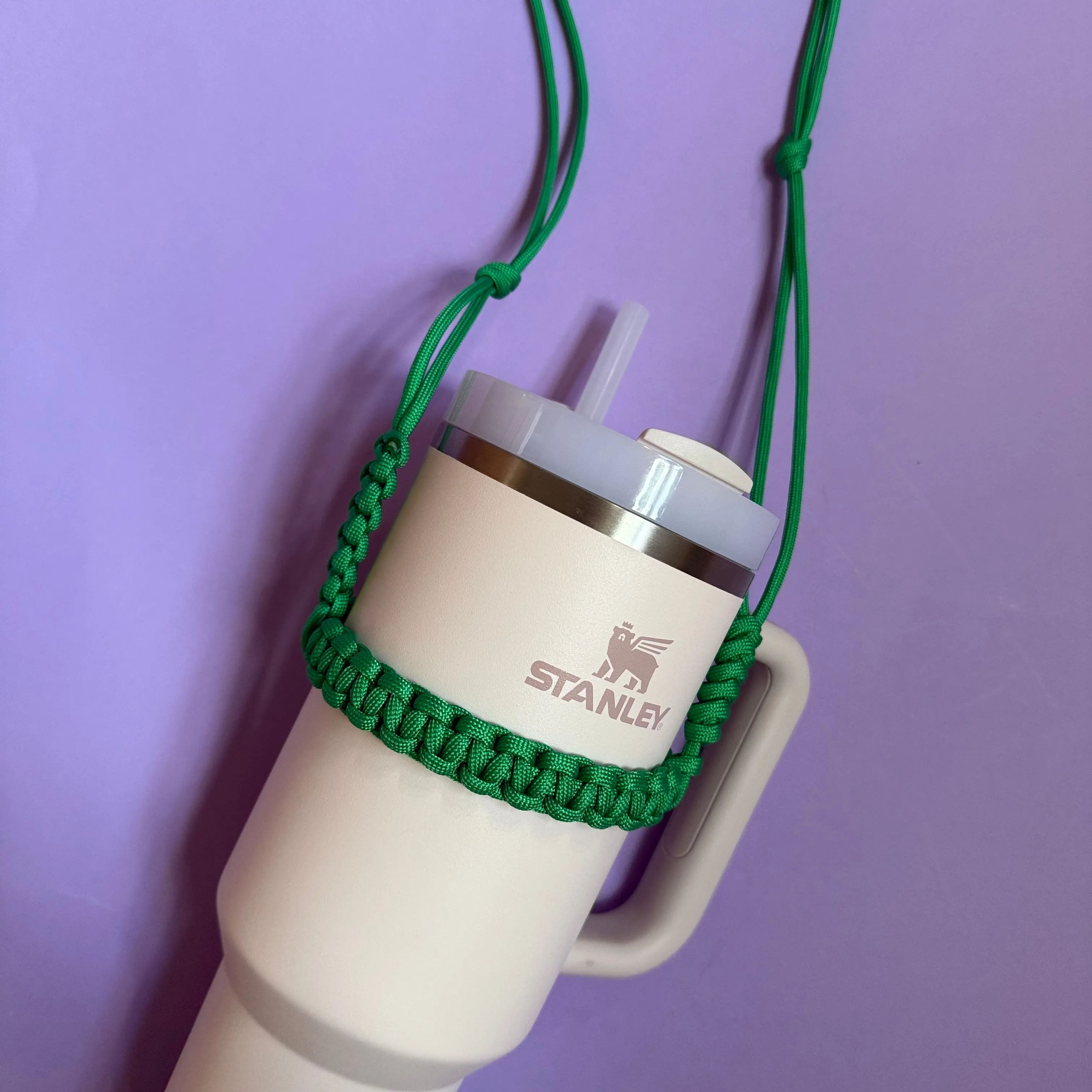 Paracord cup bottle holder strap