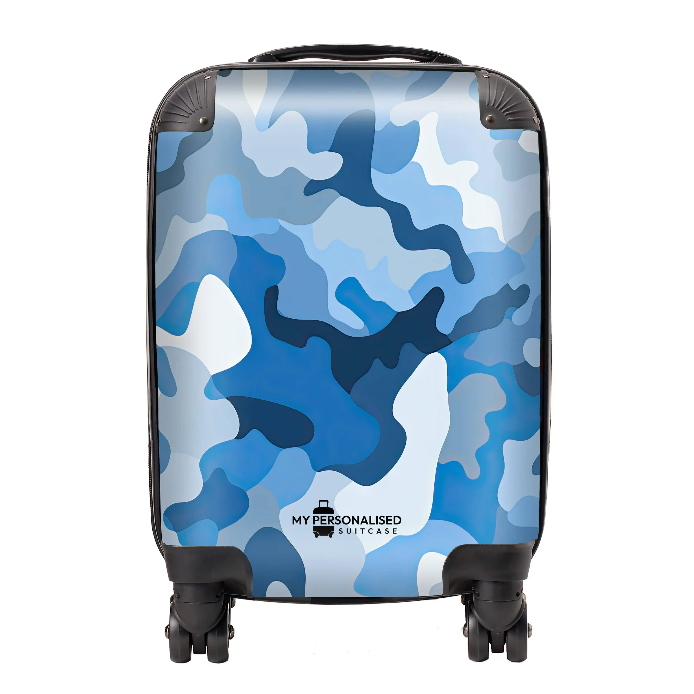 Personalised Blue Camouflage Suitcase