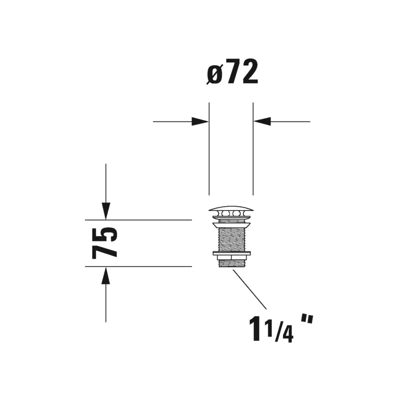 Plastic Slotted Waste Drain in Chrome