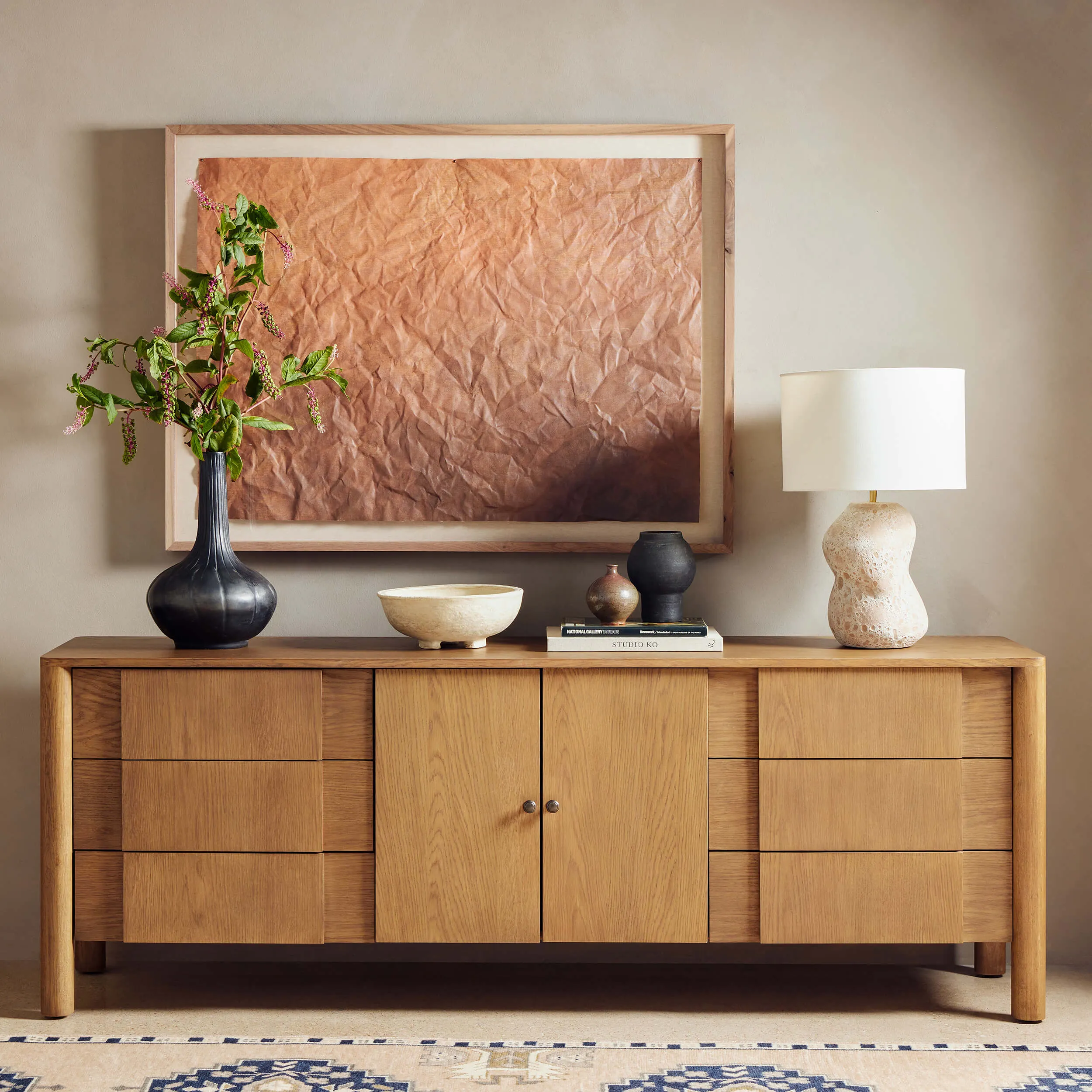 Pollard Media Console, Tan Oak