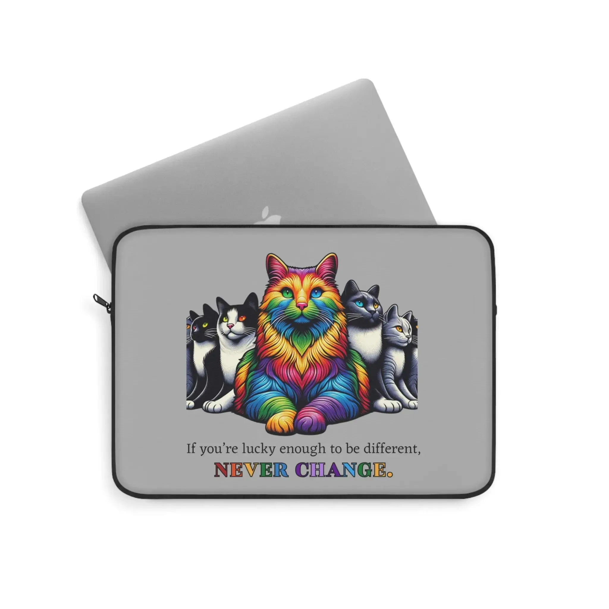 Pride Cat Graphic - Laptop Sleeve - Travel Accessory