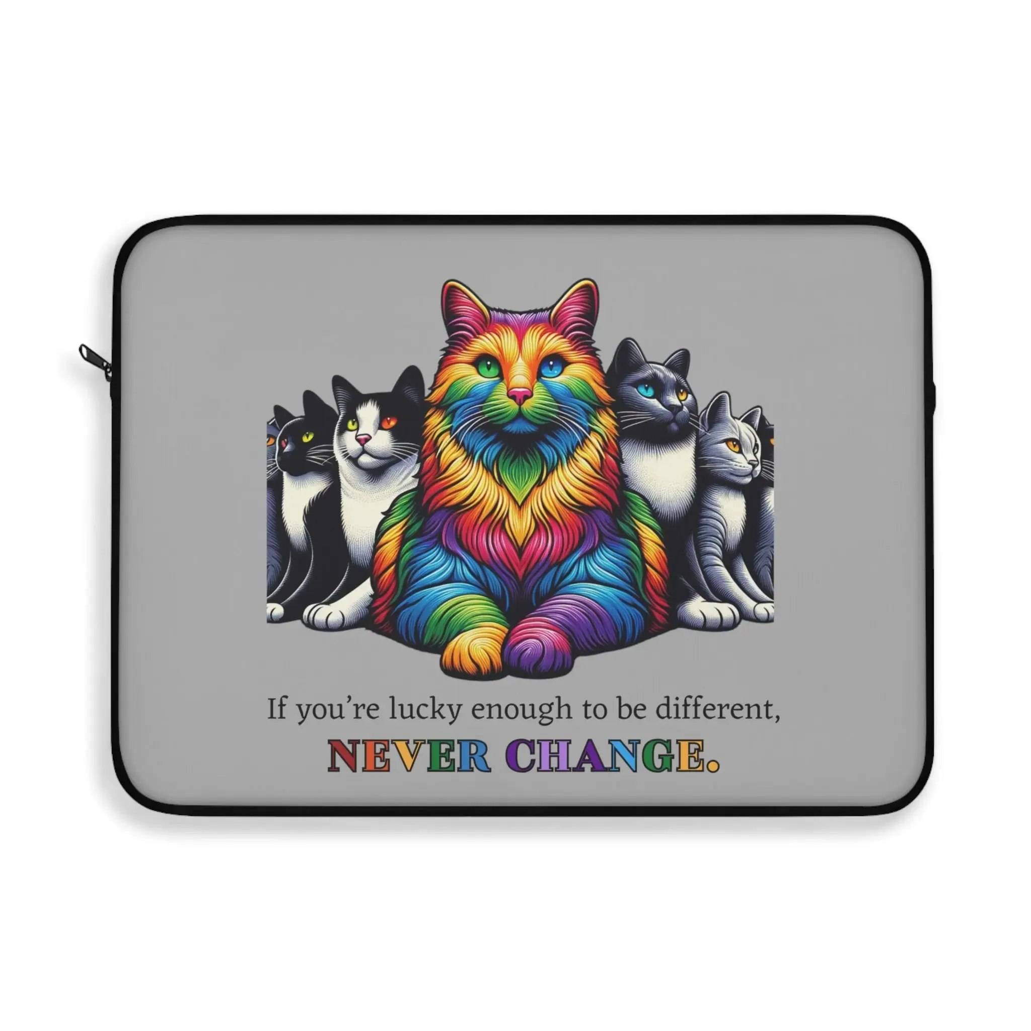 Pride Cat Graphic - Laptop Sleeve - Travel Accessory