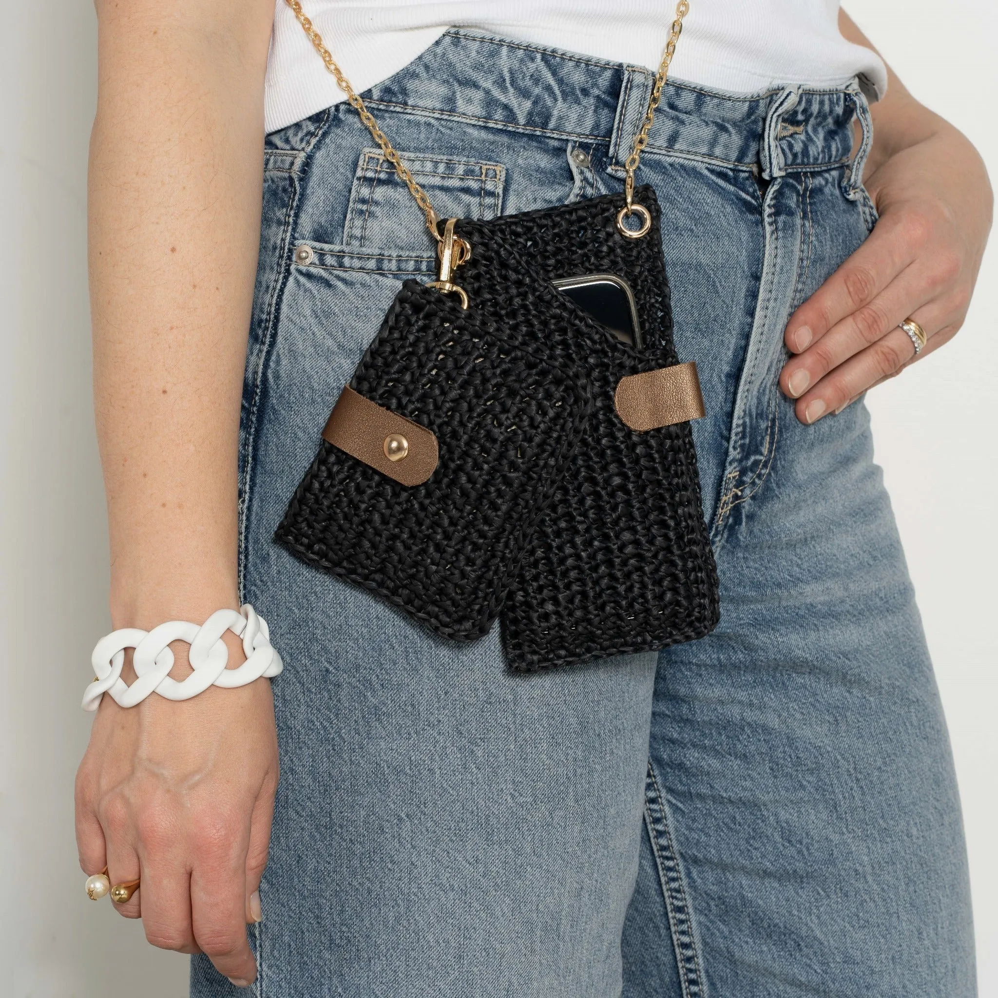 Raffia Phone Bag & Mini Clutch