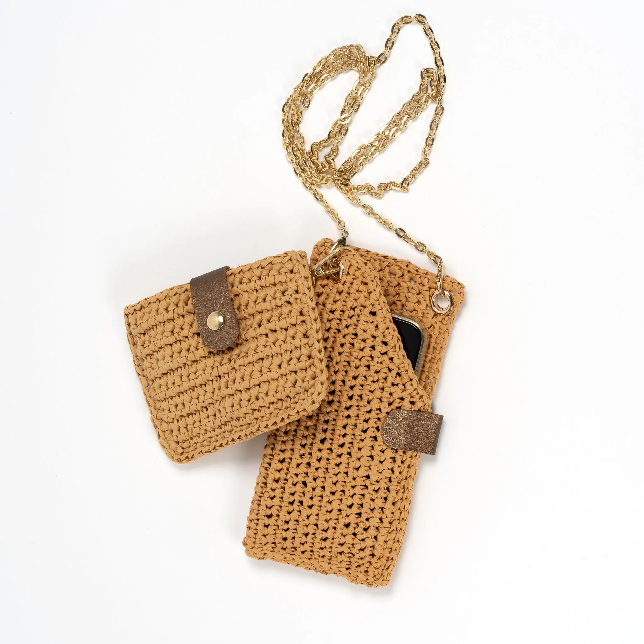 Raffia Phone Bag & Mini Clutch