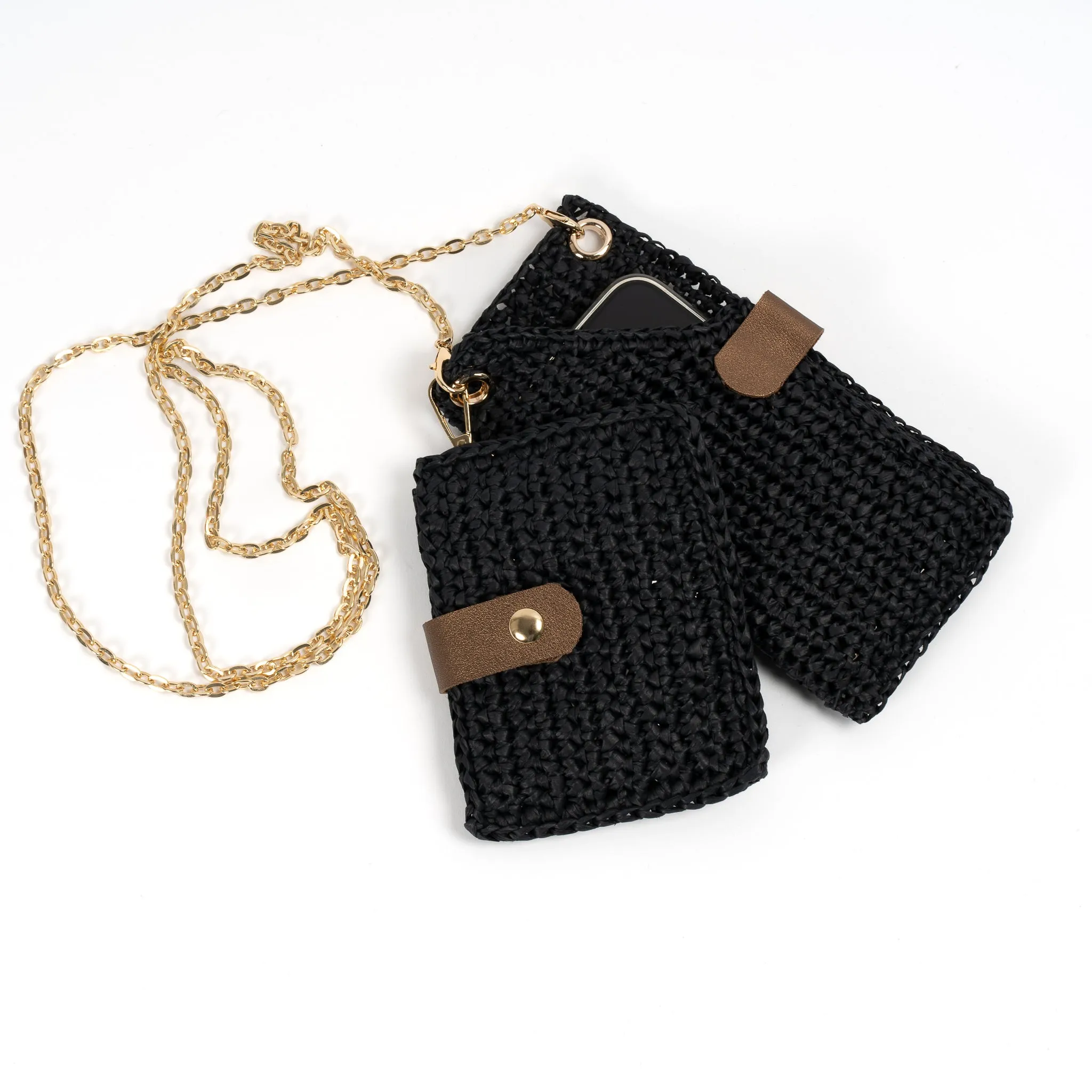 Raffia Phone Bag & Mini Clutch