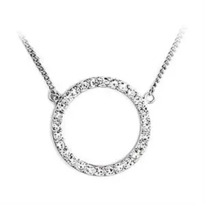 Rhodium Brass Necklace with Top Grade Crystal in Clear for Women Style LOA478