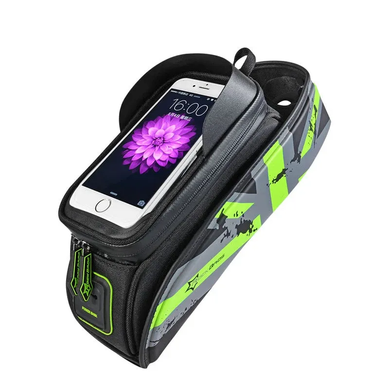 ROCKBROS Rainproof Bike Frame Bag with Touchscreen Phone Case | MTB & Road Cycling Accessory