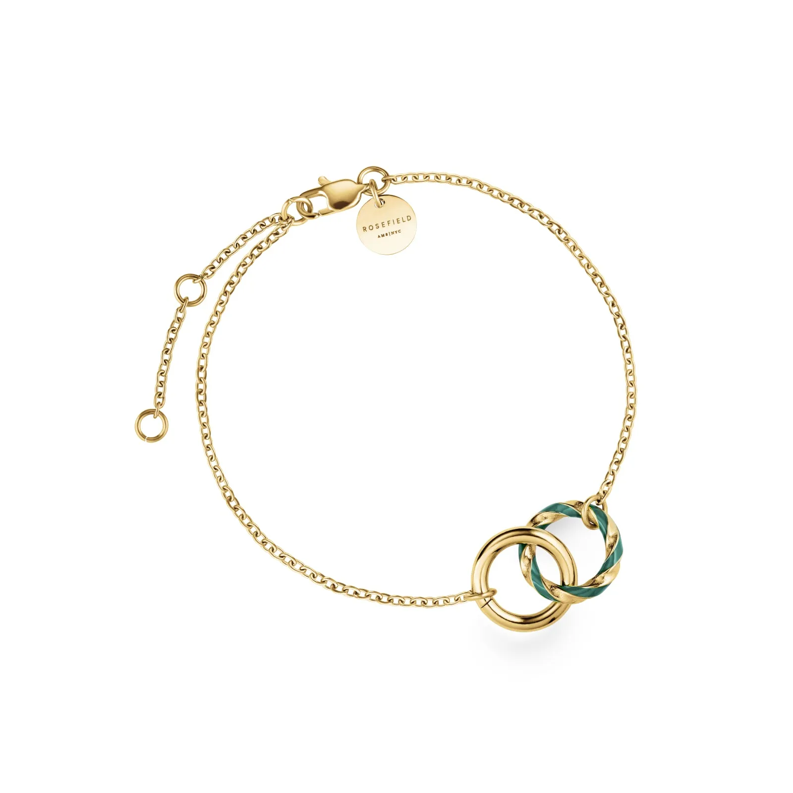 Rosefield Emerald Duo Gold Bracelet JBEDG-J715