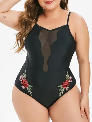 Rosegal plus swimsuit black