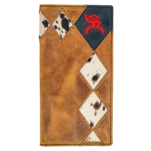 Roughy Crazy Horse Rodeo Roughy Wallet Tan/Black w/Patchwork