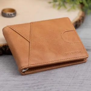 Saddle Brown Leather Slim Wallet | Wyatt