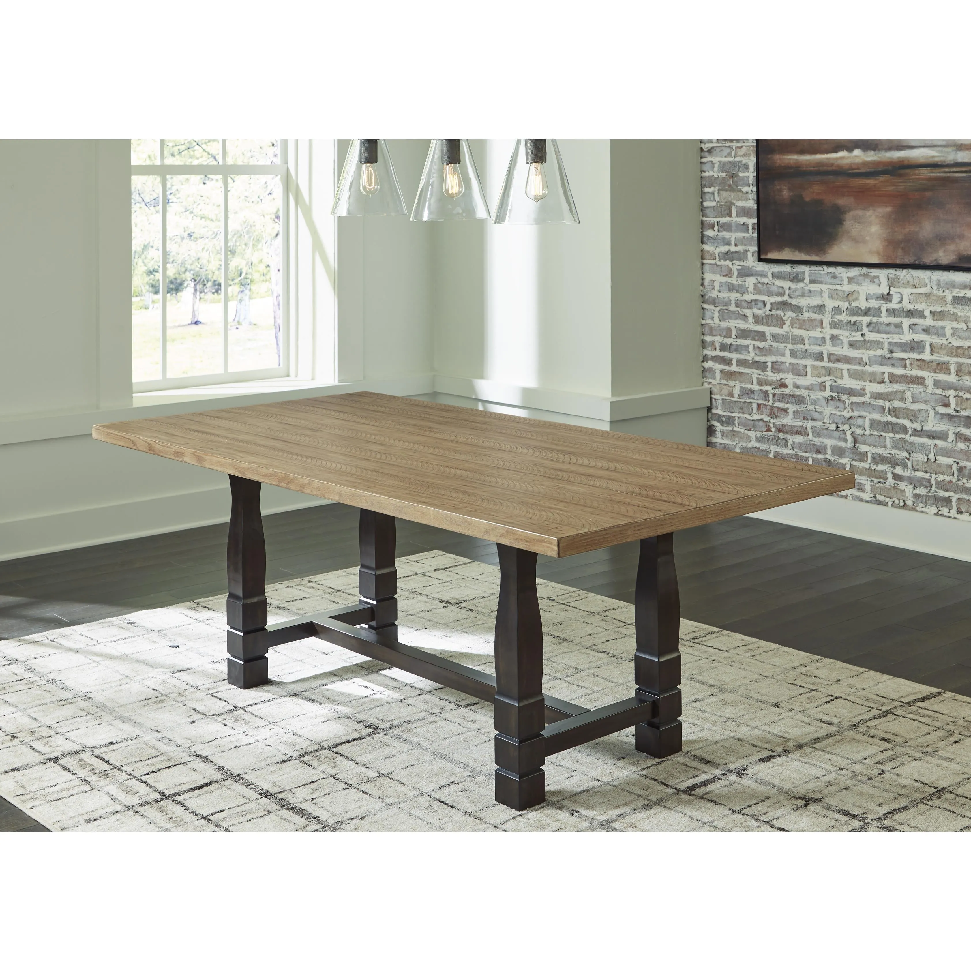 Signature Design by Ashley Charterton Dining Table with Trestle Base D753-25