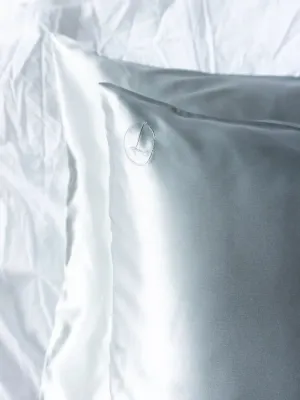 Silver Grey Silk Pillowcase