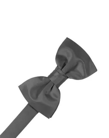 Silver Luxury Satin Bow Ties