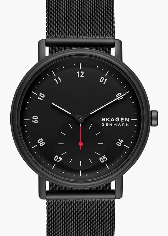 SKAGEN KUPPEL BLACK DIAL BLACK MESH BRACELET SKW6892