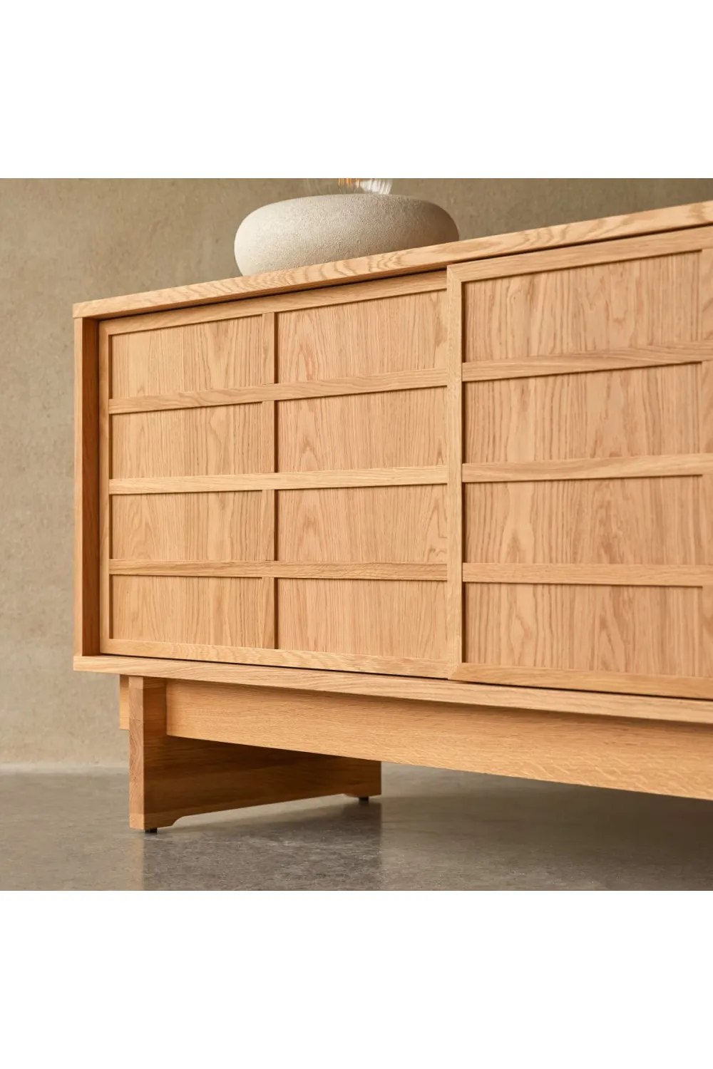 Solid Oak Japandi Sideboard | Tikamoon Miu