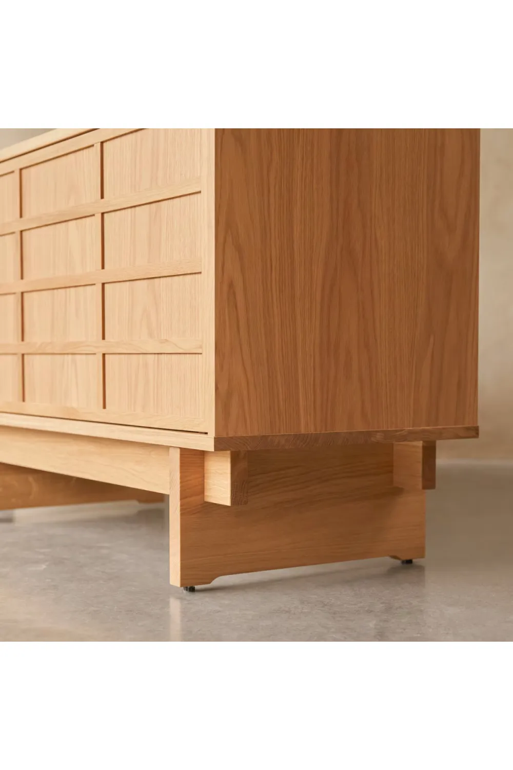 Solid Oak Japandi Sideboard | Tikamoon Miu