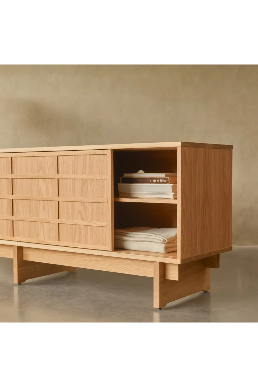 Solid Oak Japandi Sideboard | Tikamoon Miu