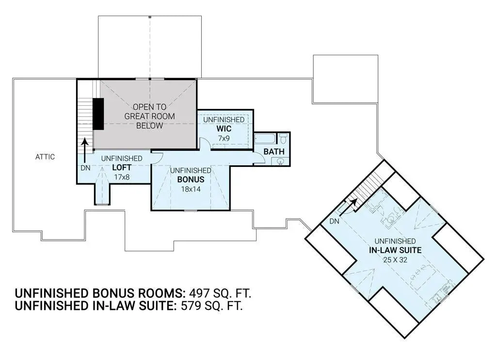 Spacious Home Plan with 3 Bedrooms, Bonus Room, and Courtyard Garage