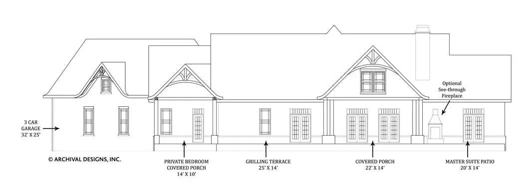 Spacious Home Plan with 3 Bedrooms, Bonus Room, and Courtyard Garage