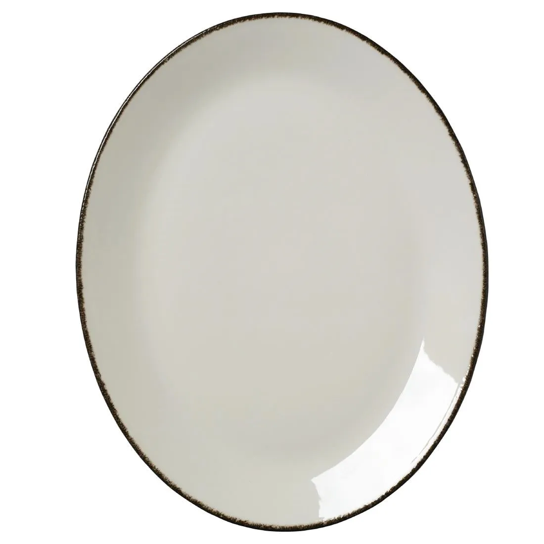 Steelite Charcoal Dapple Oval Coupe Plates 342mm (Pack of 12) - VV1323