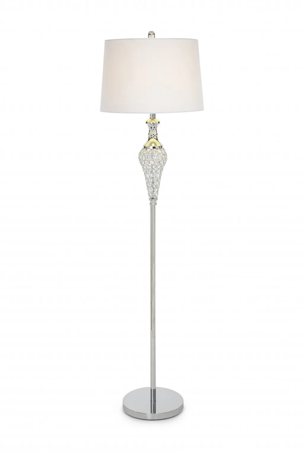 Striking Glam Bling Chrome Floor Lamp- Model #397275