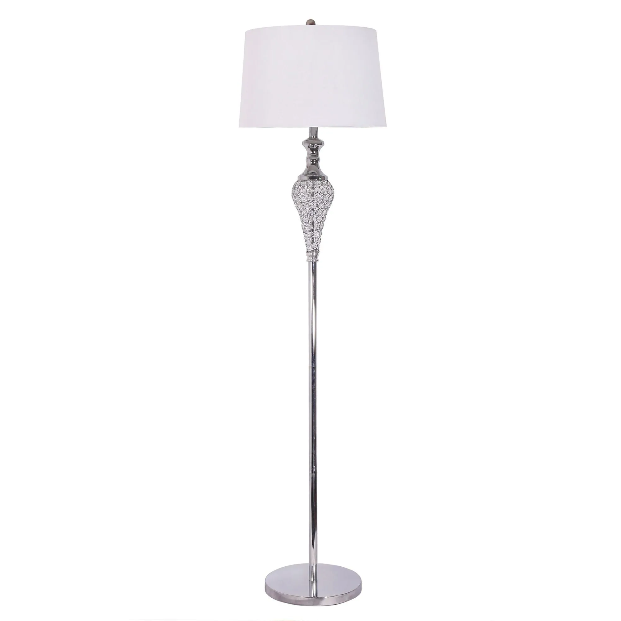 Striking Glam Bling Chrome Floor Lamp- Model #397275