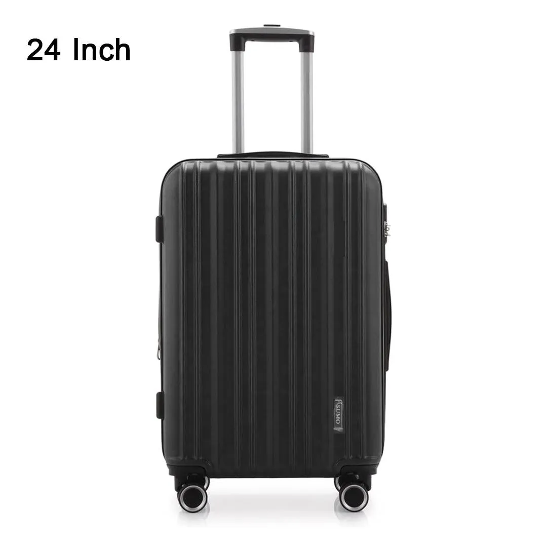 Sumo Luggage Bag Cabin Size Luggage Trolly - Black (Set Of 3)