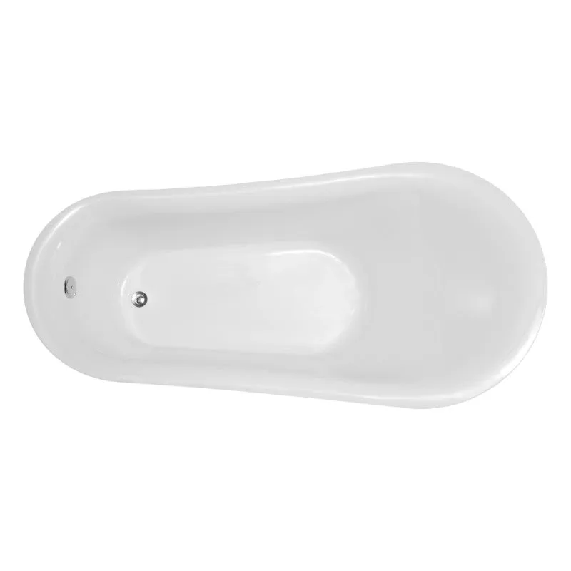 Talyah 70.8" Acrylic Freestanding Bathtub in Glossy White