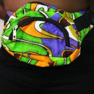 The Yoruba Shop Colourful Ankara Print Bum Bag / Waist Bag - Handsfree Style, Express Shipping Available