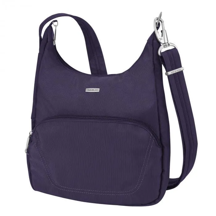 Travelon 42457 Anti-Theft Classic Essential Messenger Bag Purple