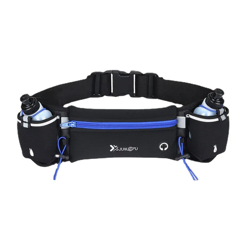 Unisex Sports Fanny Pack Double Pocket Running Sports Water Bottle Belt Bag Phone Waist Bag