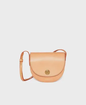 Vegetable Tanned Mini Saddle Bag - Cammello