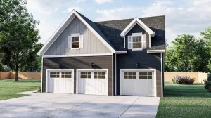 Versatile Carriage House Plan with Spacious Garage and Loft