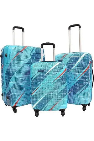 VIP Radiance Printed 4 Wheel Cabin Suitcase 44x52x65cm Blue