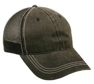 Weathered Cotton Mesh Back Cap