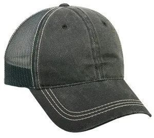 Weathered Cotton Mesh Back Cap