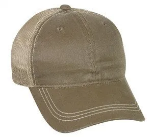 Weathered Cotton Mesh Back Cap