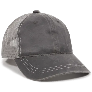 Weathered Cotton Mesh Back Cap