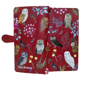 Wild Bird Forest Wallet in Red