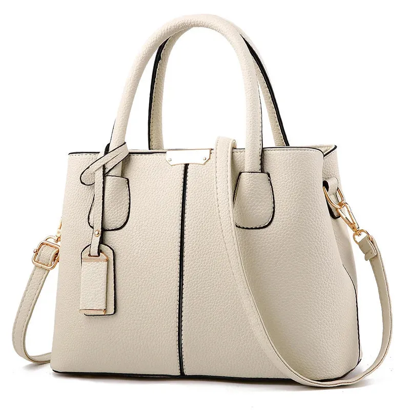 Women  Leather Handbags Large Capacity Bag  Square Shoulder  Bags