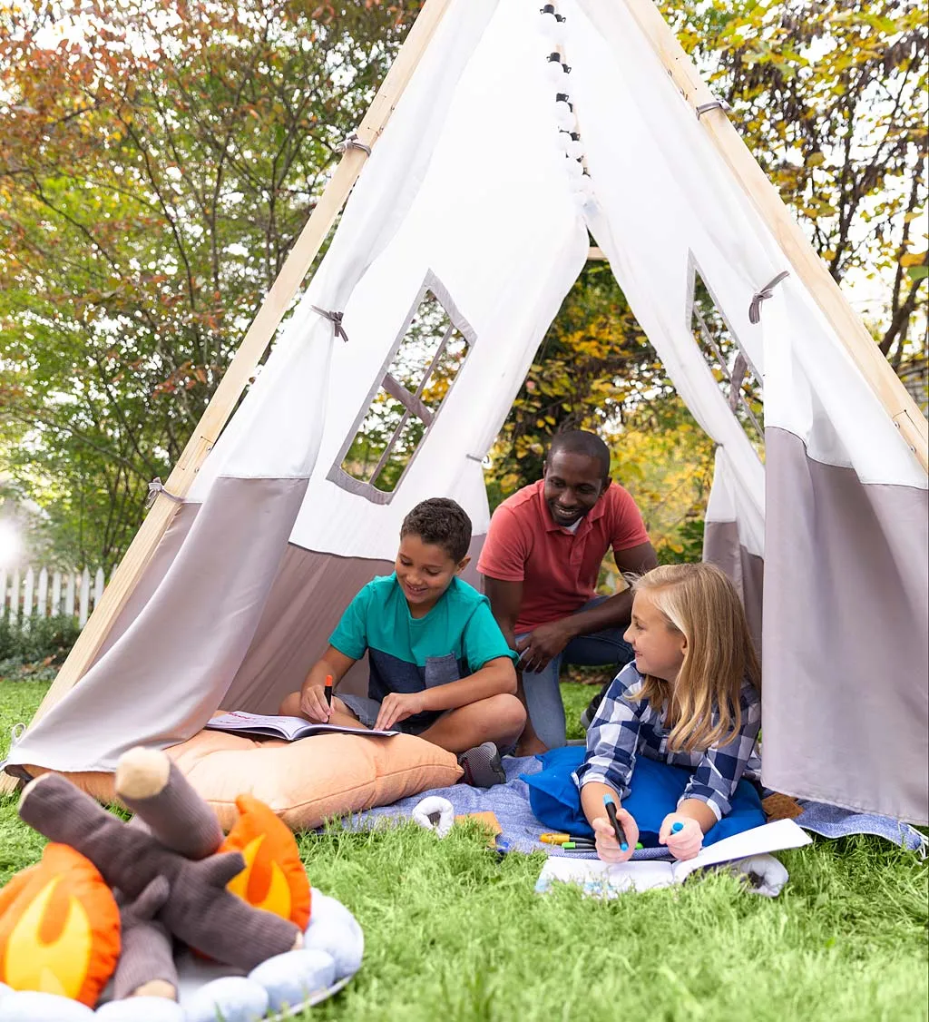 Wooden Canvas A-Frame Tent